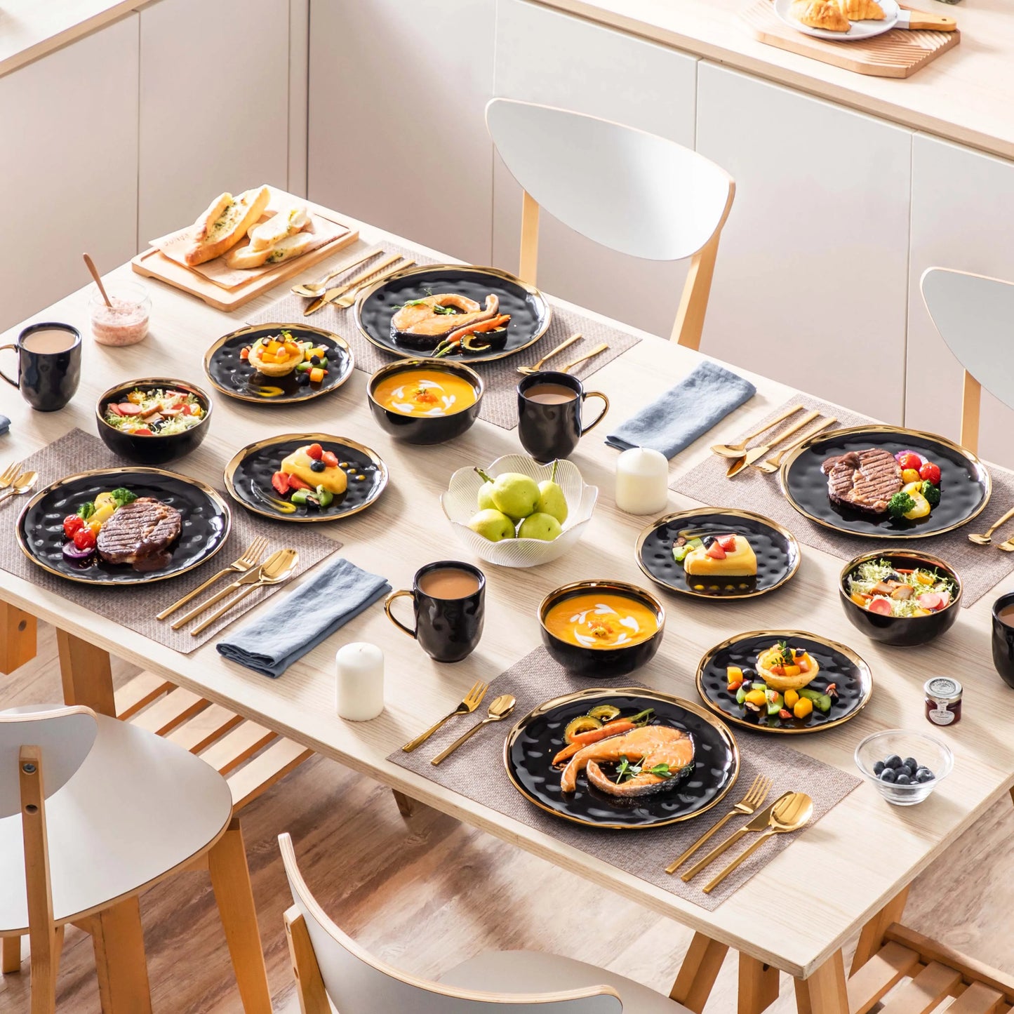 Malacasa Premium Ceramic Dinnerware Set