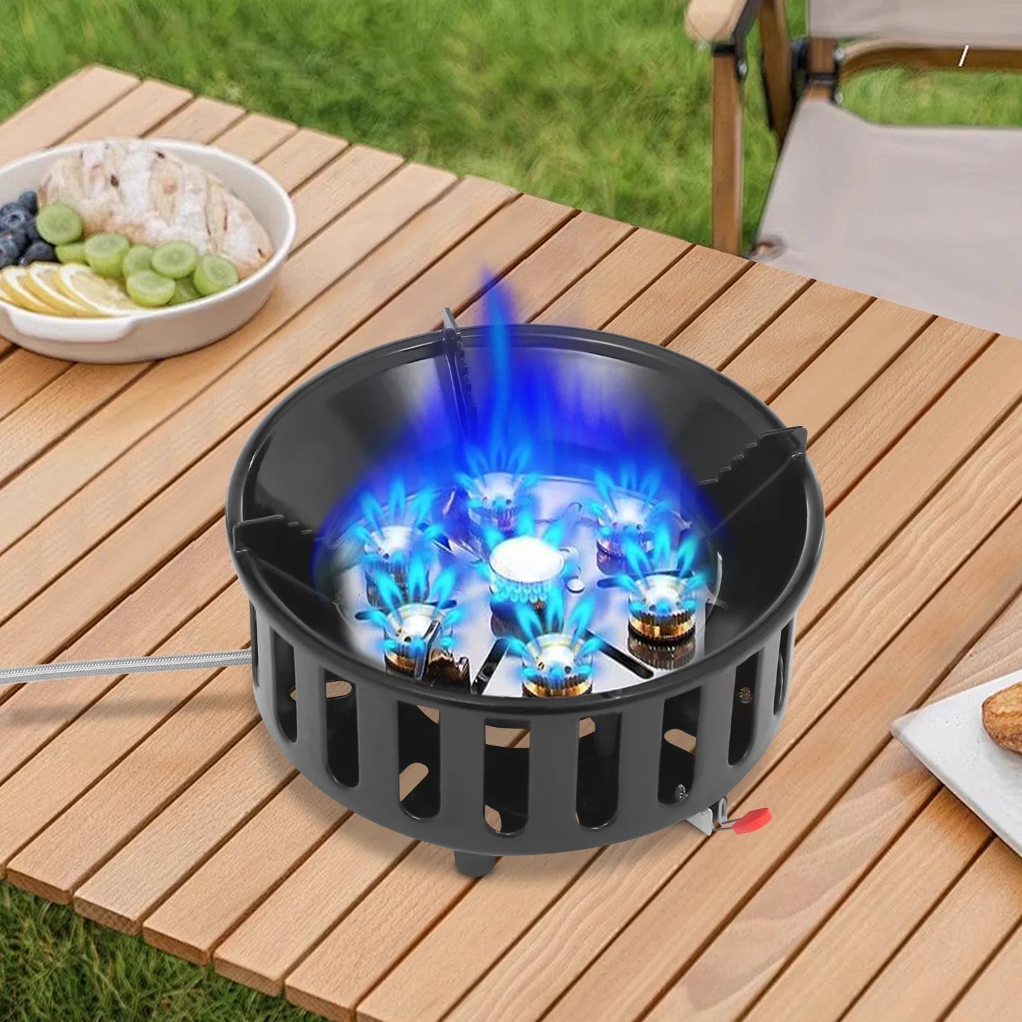 Portable Butane Camping Stove 21000W With Adapters