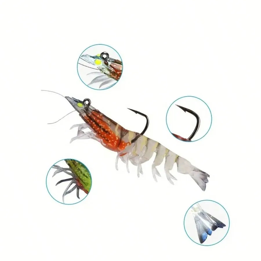 Soft Shrimp Soft Plastic Swimbaits Fishing Lure