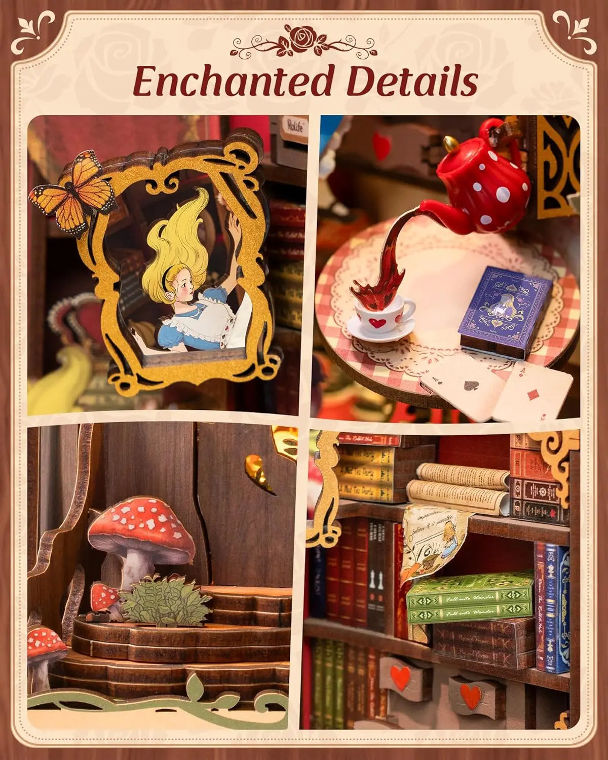 Robotime Fall Into Wonder DIY Book Nook Kit With Lights