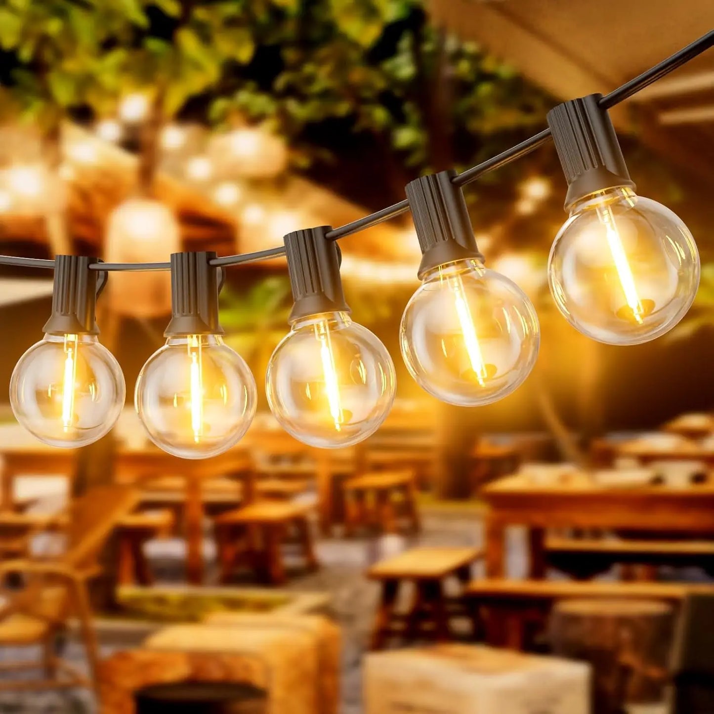 Aiopp LED Globe String Lights Outdoor Waterproof Bulbs