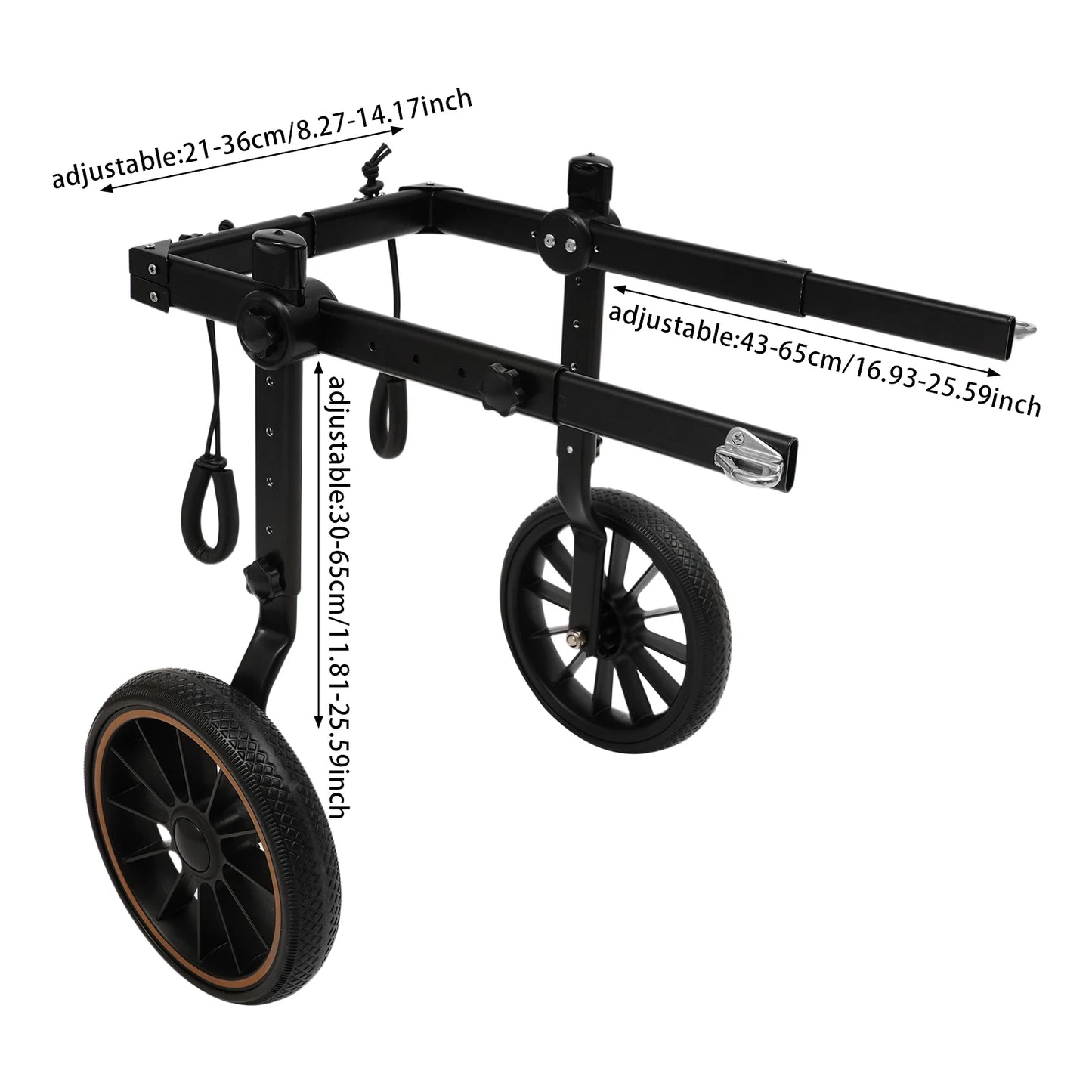 Bymaocar Adjustable Aluminum Dog Wheelchair Hind Leg Support