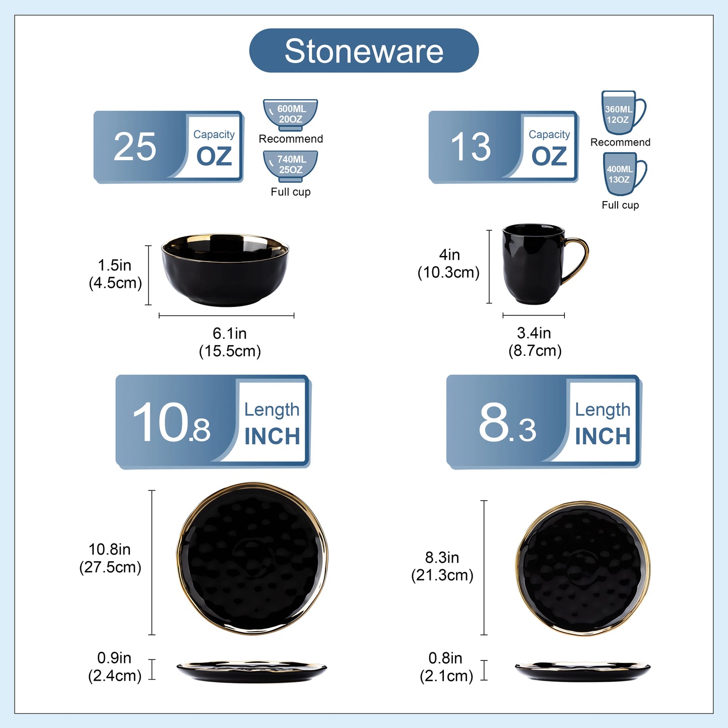 Malacasa Premium Ceramic Dinnerware Set
