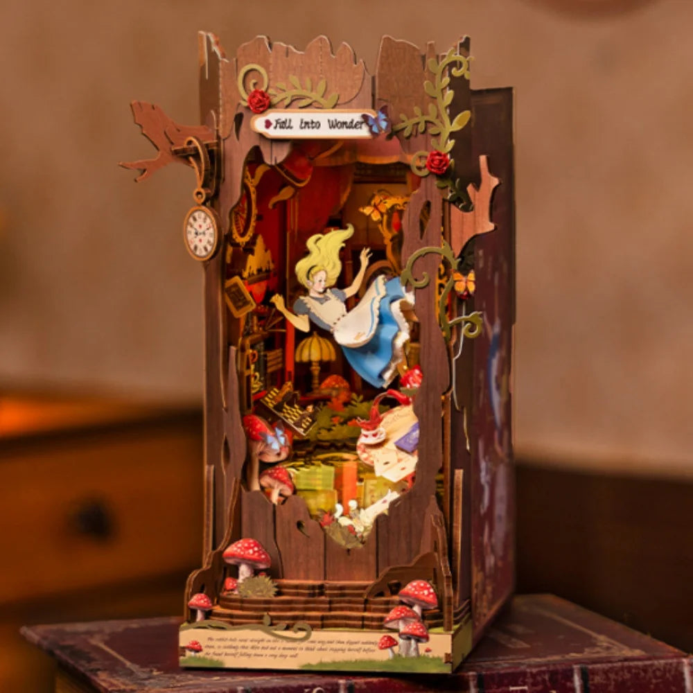 Robotime Fall Into Wonder DIY Book Nook Kit With Lights