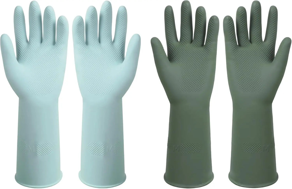 Reusable Dishwashing Rubber Gloves Long Lasting Non-Slip