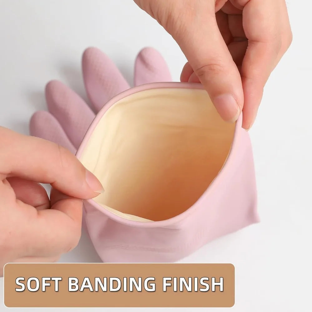 Reusable Dishwashing Rubber Gloves Long Lasting Non-Slip