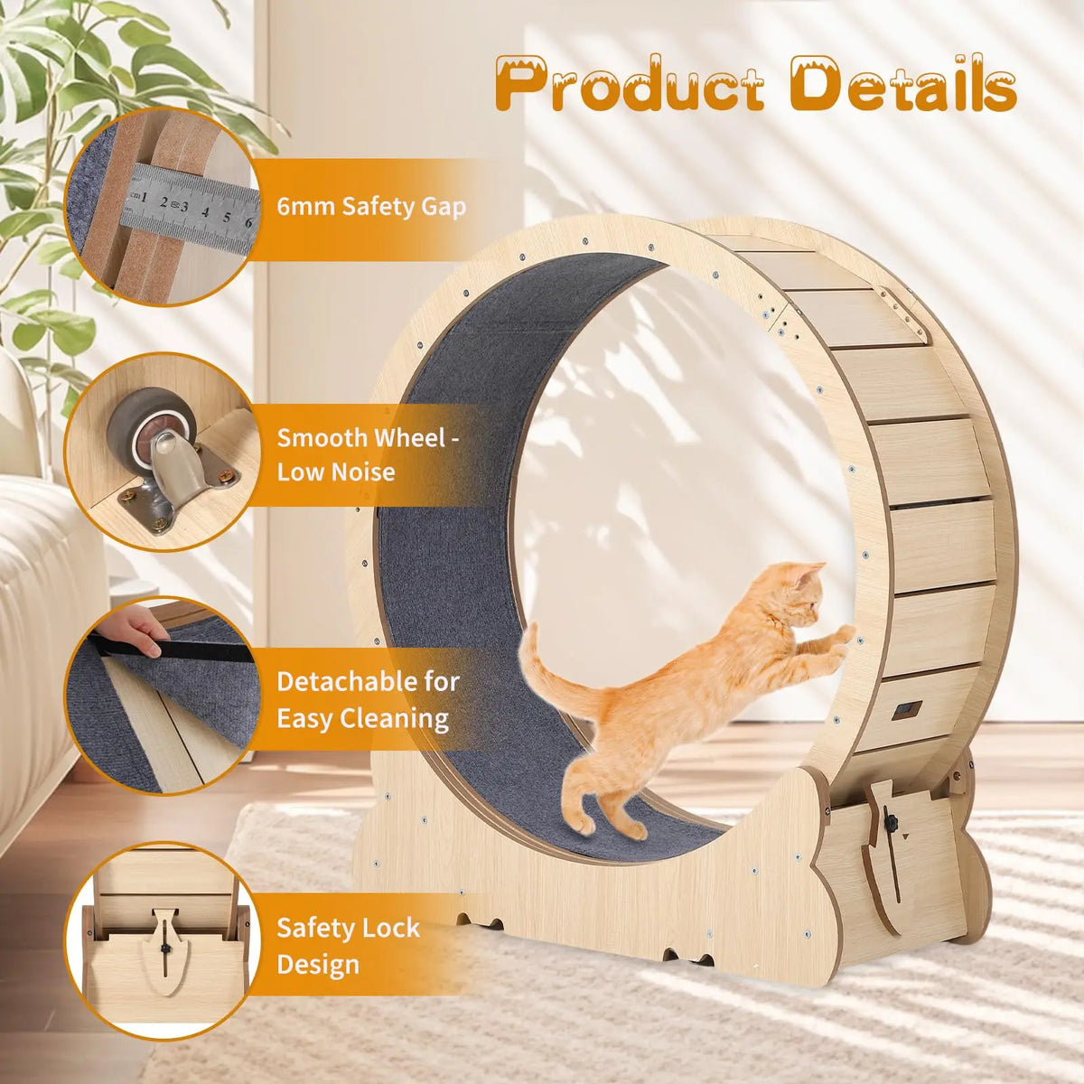 HiMISS Cat Exercise Wheel For Indoor Cats