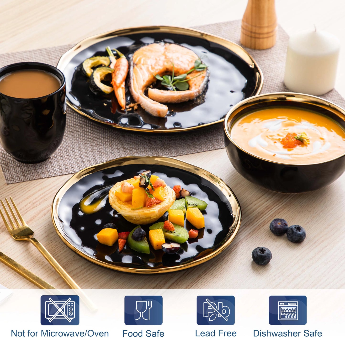 Malacasa Premium Ceramic Dinnerware Set