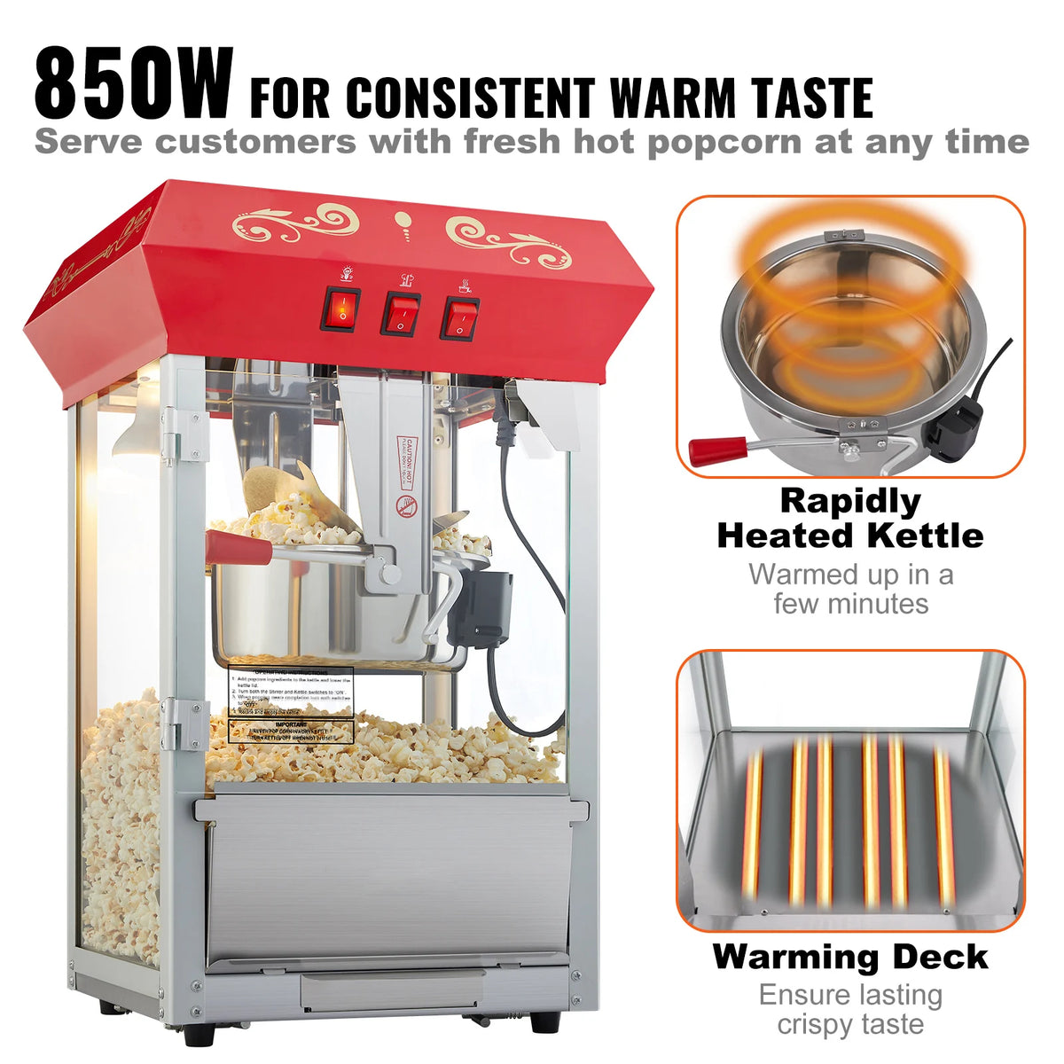SucceBuy Countertop Movie Theater Popcorn Maker