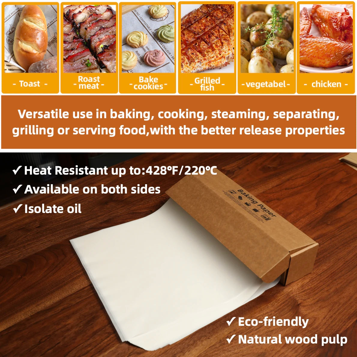 Nonstick Parchment Paper For Oven And Air Fryer Baking