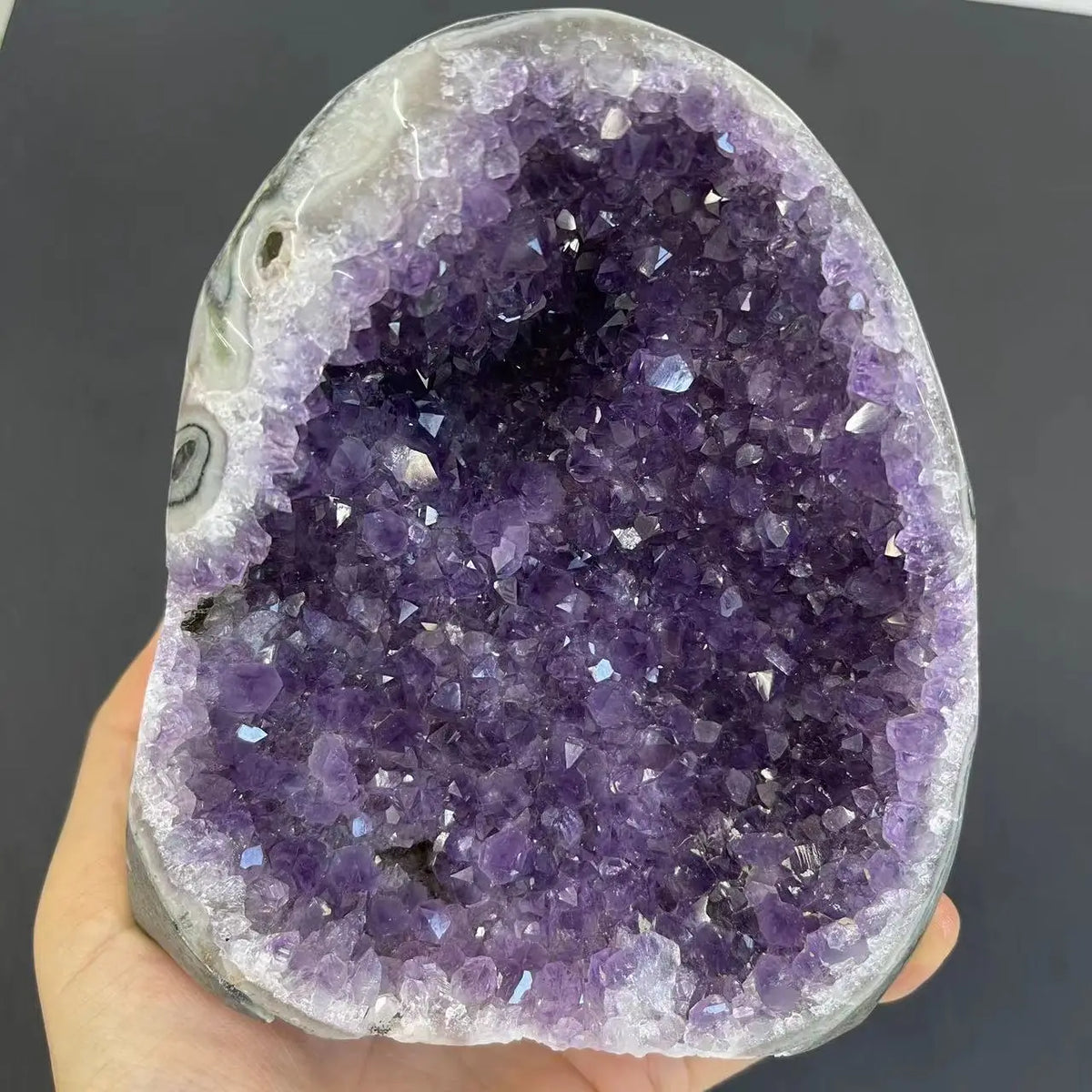 CrystalHola Natural Quartz Crystal Cluster Geode