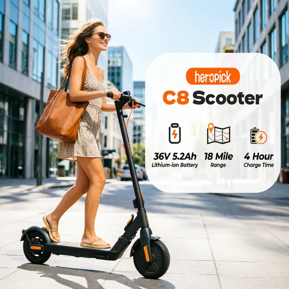 HeroPick C8 Electric Scooter 350W Foldable 19MPH
