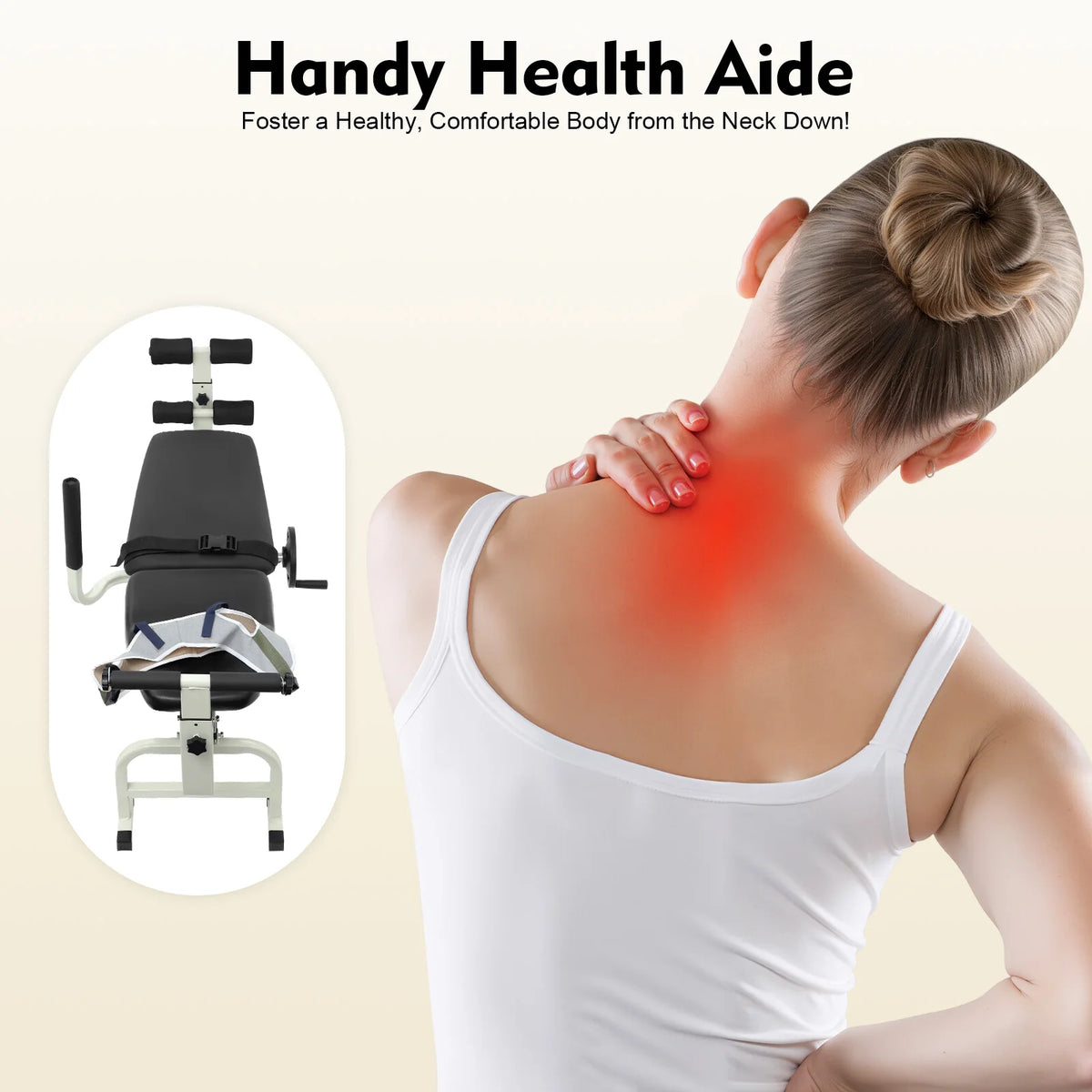 Back Stretch Bench Cervical Traction Device For Neck Pain