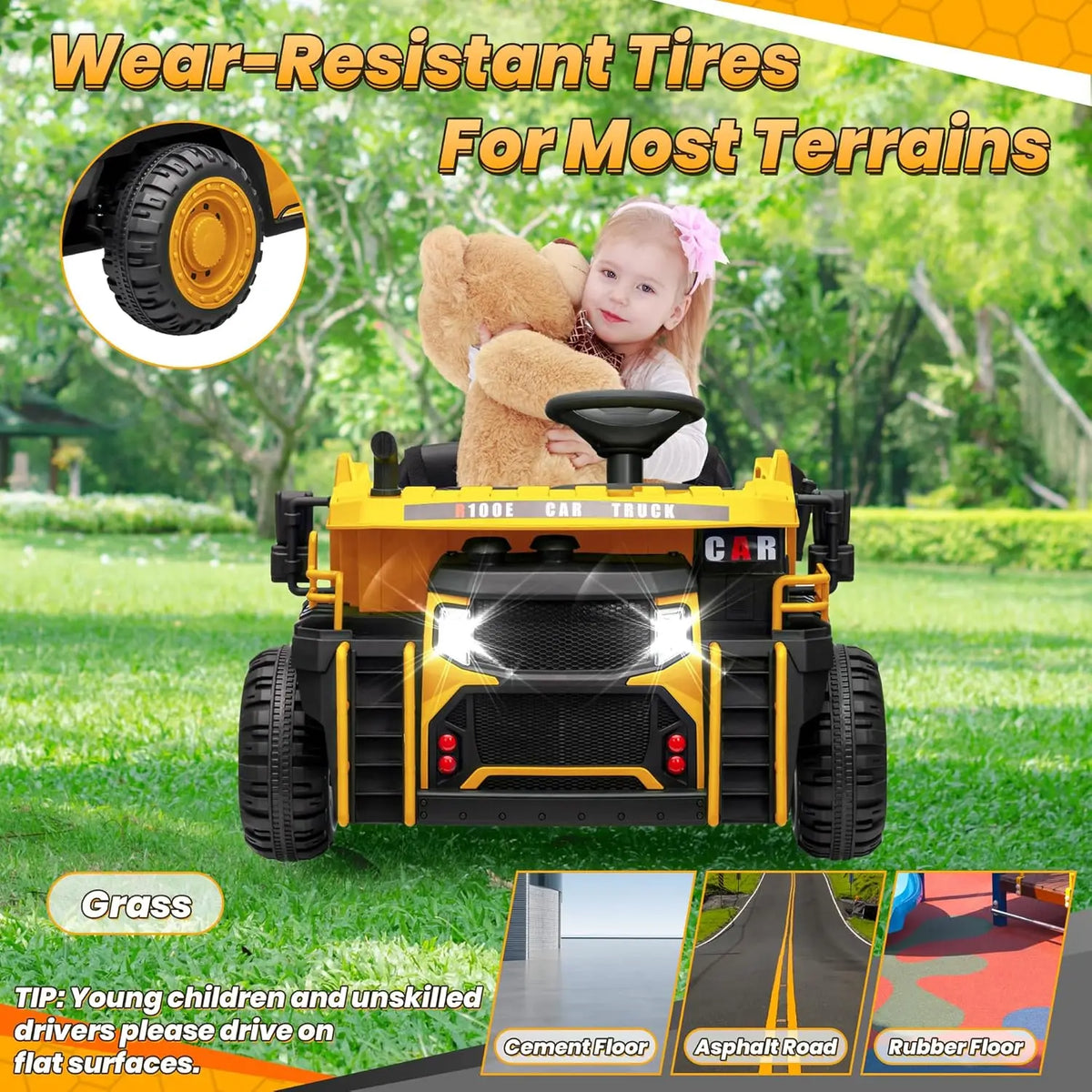 JoyRacer 24V Ride On Dump Truck Remote Control