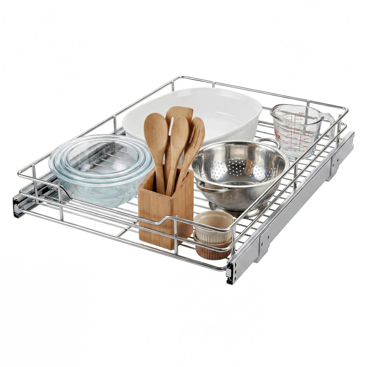 HiMISS Stainless Steel Pull Out Cabinet Organizer