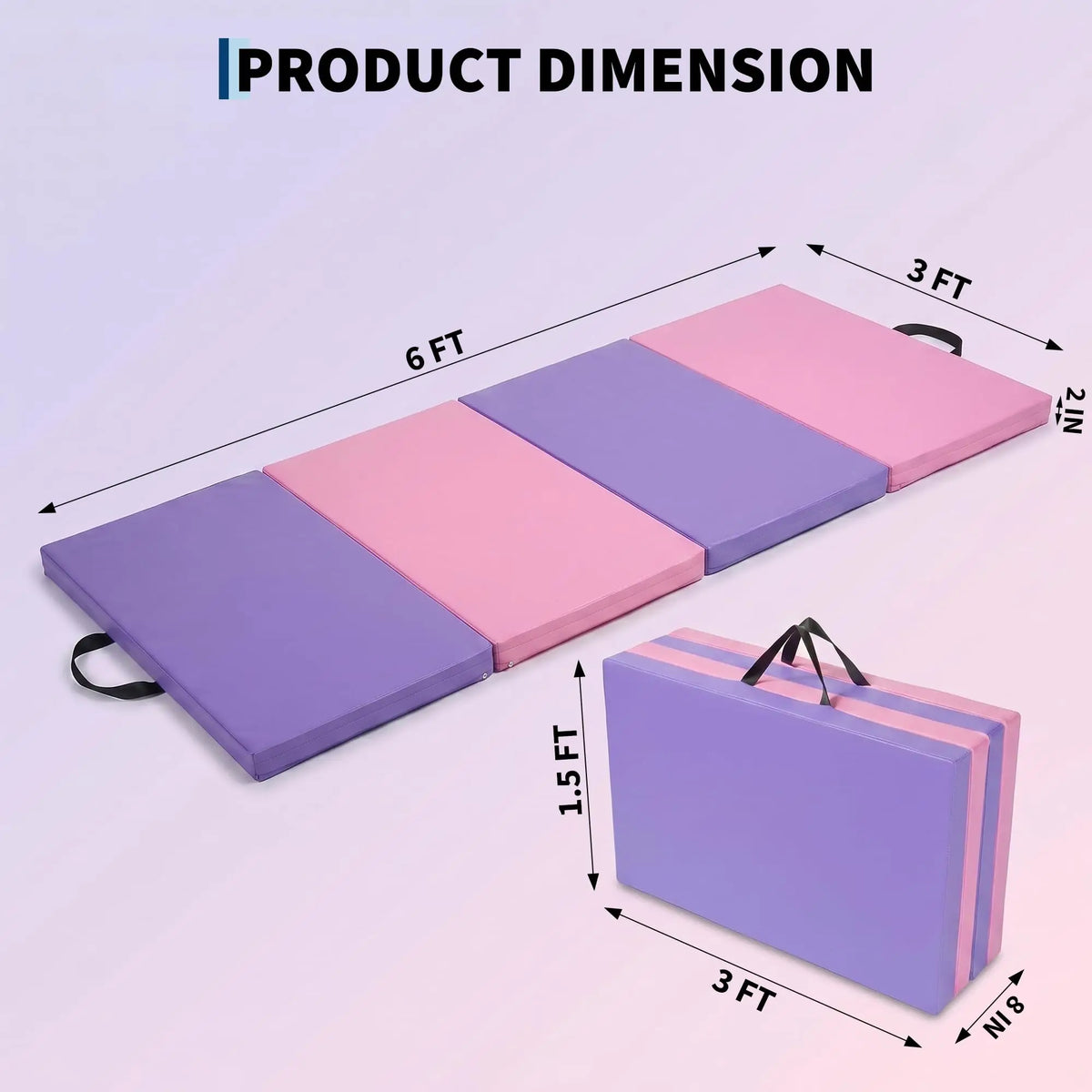 Himiss Foldable Gymnastics Mat For Home Workouts