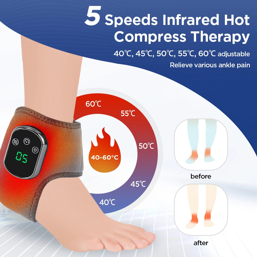Hailicare Electric Foot Ankle Massager Heat and Vibration