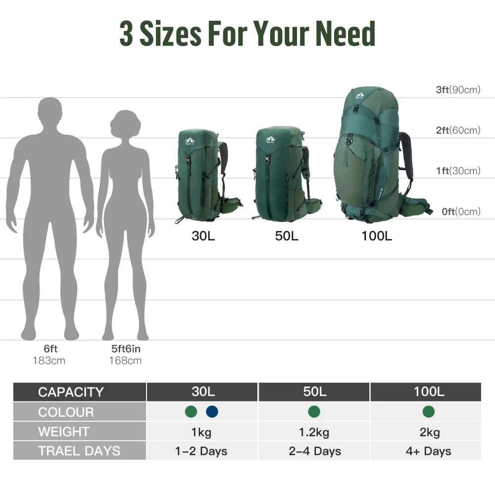 Night Cat Internal-Frame Hiking Backpack Waterproof