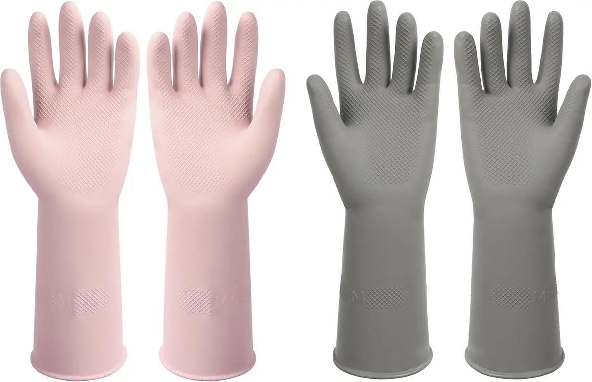 Reusable Dishwashing Rubber Gloves Long Lasting Non-Slip