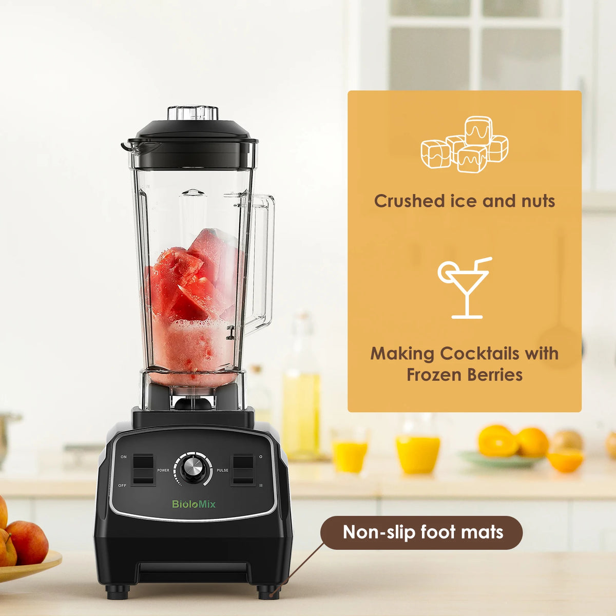 Biolomix BPA Free Heavy Duty Blender 2200W 3HP