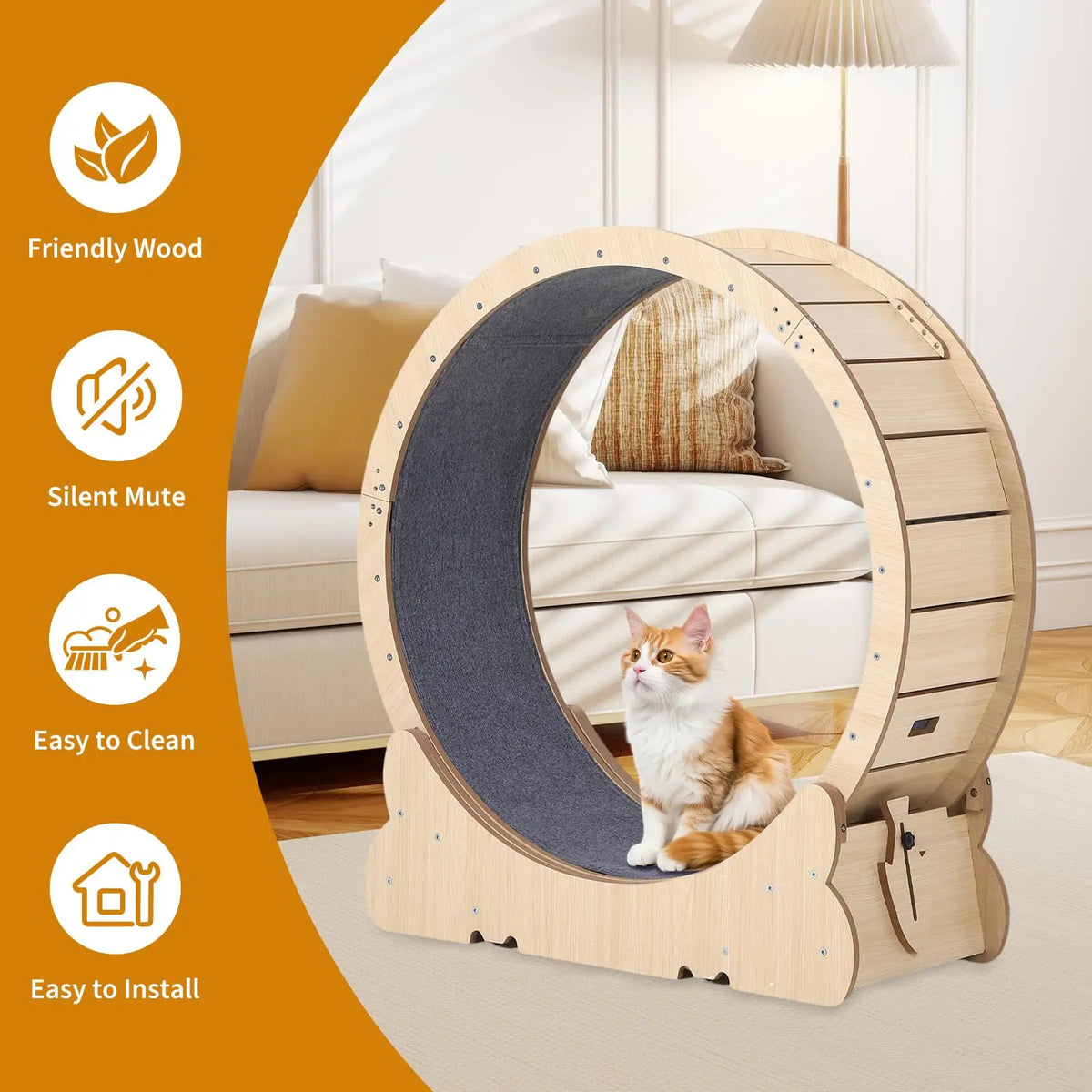 HiMISS Cat Exercise Wheel For Indoor Cats