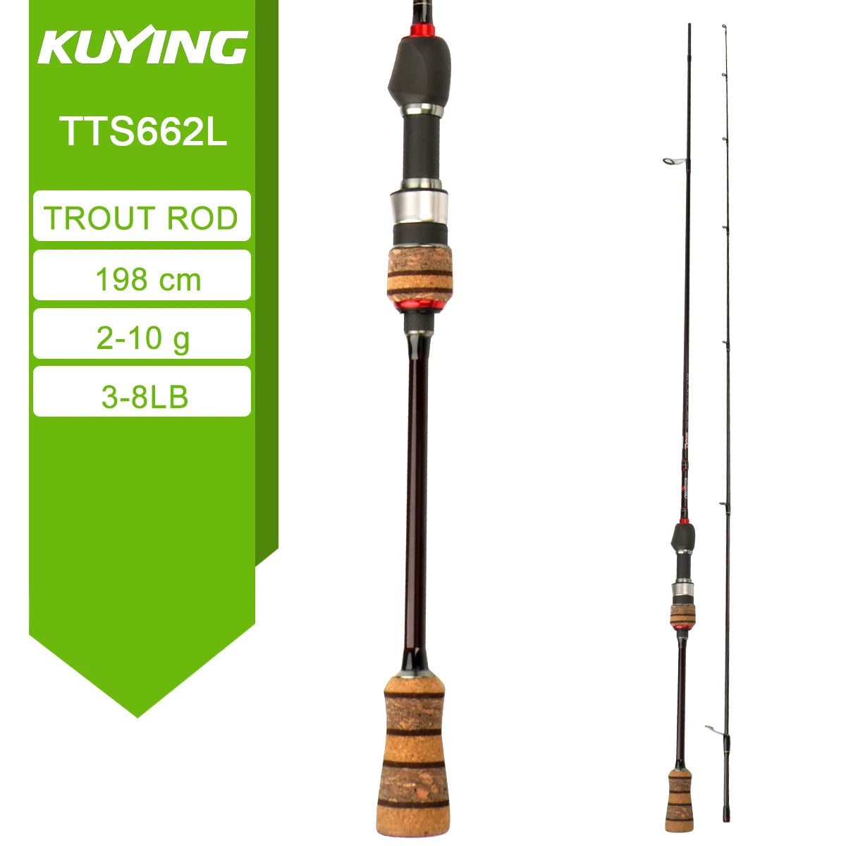 Kuying Teton Spinning Casting Rod 0.8-8g 1-8lb