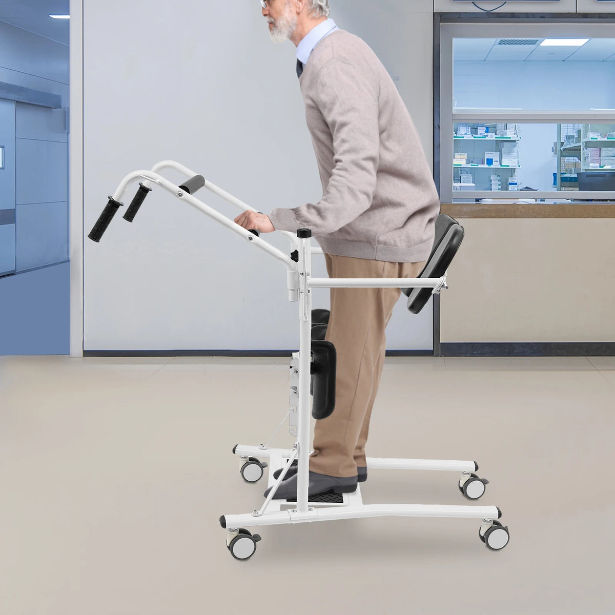 Standing Patient Transfer Lift 264.55lb With Swivel Casters