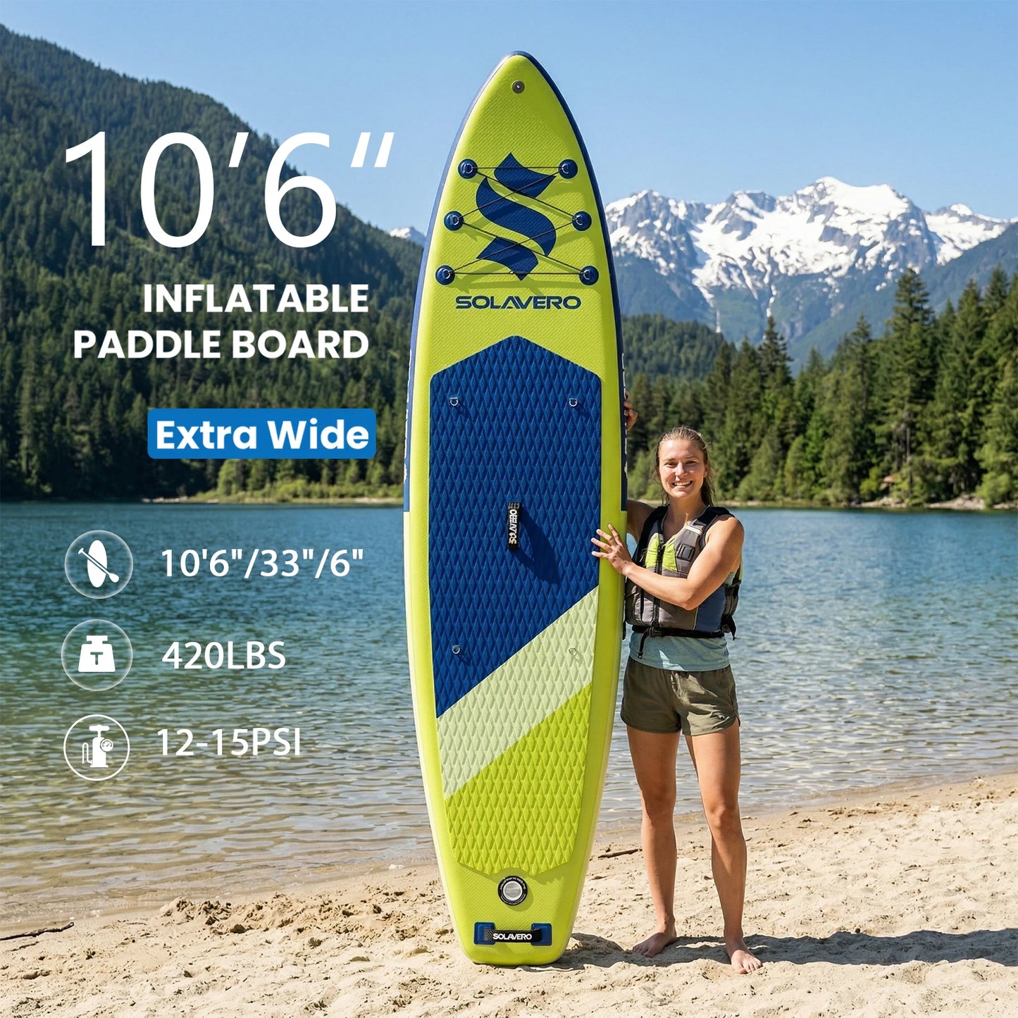 Inflatable Stand Up Paddle Board With Pump And Accessories