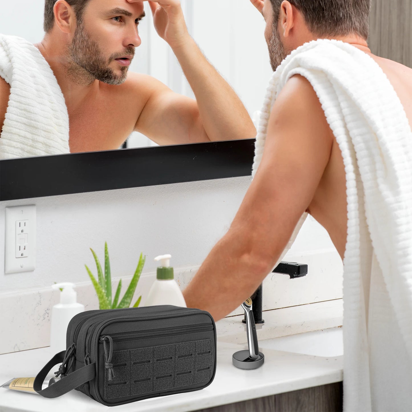 ReFire Gear Men's Toiletry Bag Travel Dopp Kit
