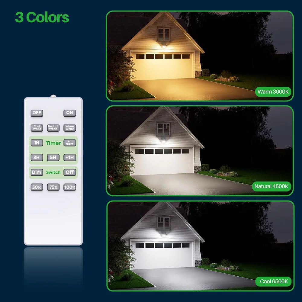 Intelamp Outdoor Solar Flood Light With Dusk To Dawn