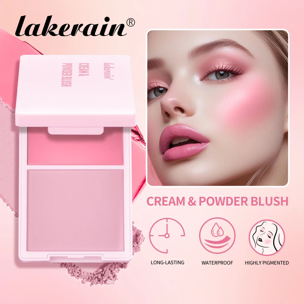 Ibcccndc Lakerain Cream Blush 2In1 Long Lasting Pink