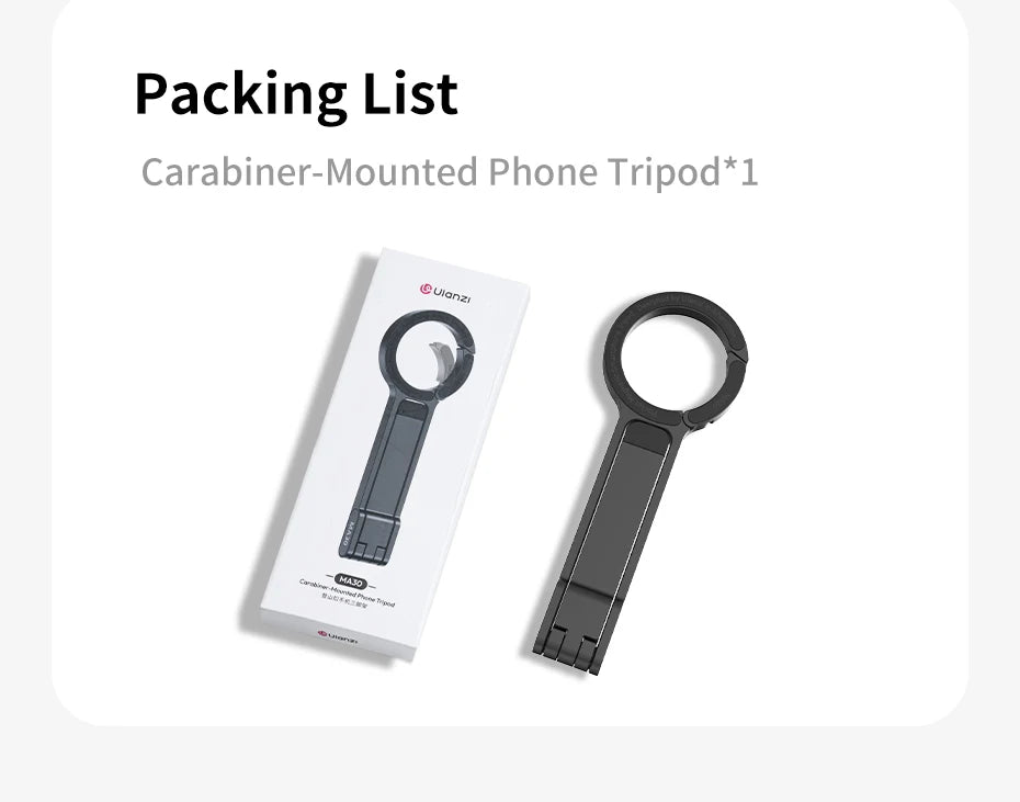 Ulanzi MA30 Carabiner Phone Tripod With Dual Magnet Mount