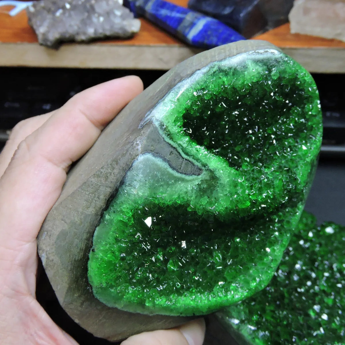 CrystalHola Natural Quartz Crystal Cluster Geode