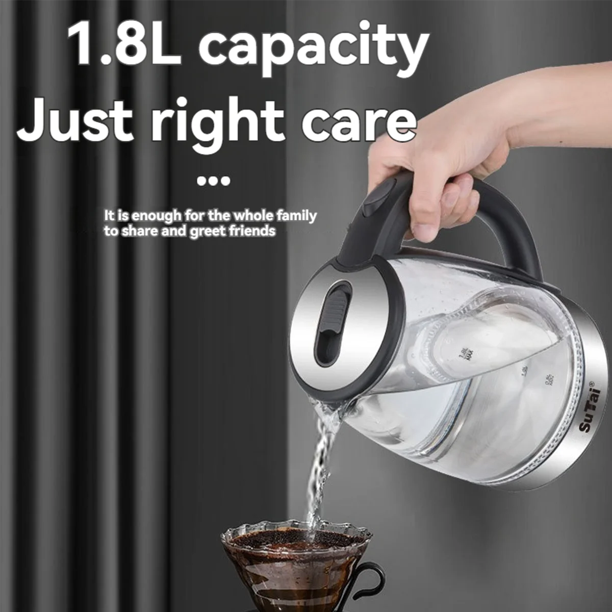 Electric Glass Water Kettle With Auto Shutoff