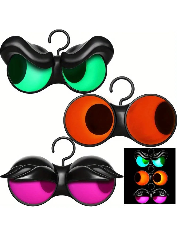 Joyfy Spooky Peeping Eyes Halloween Lights Timer 3 Pack