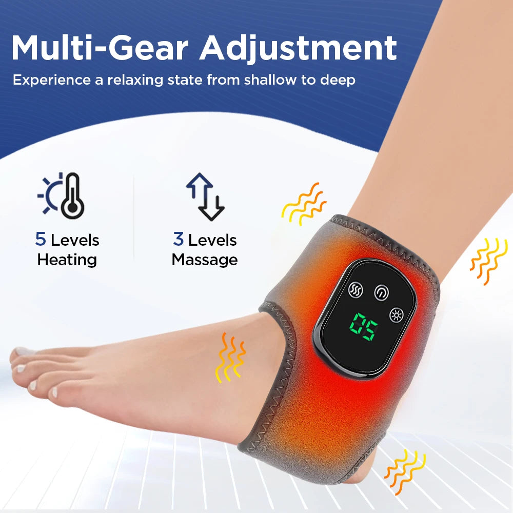 Hailicare Electric Foot Ankle Massager Heat and Vibration