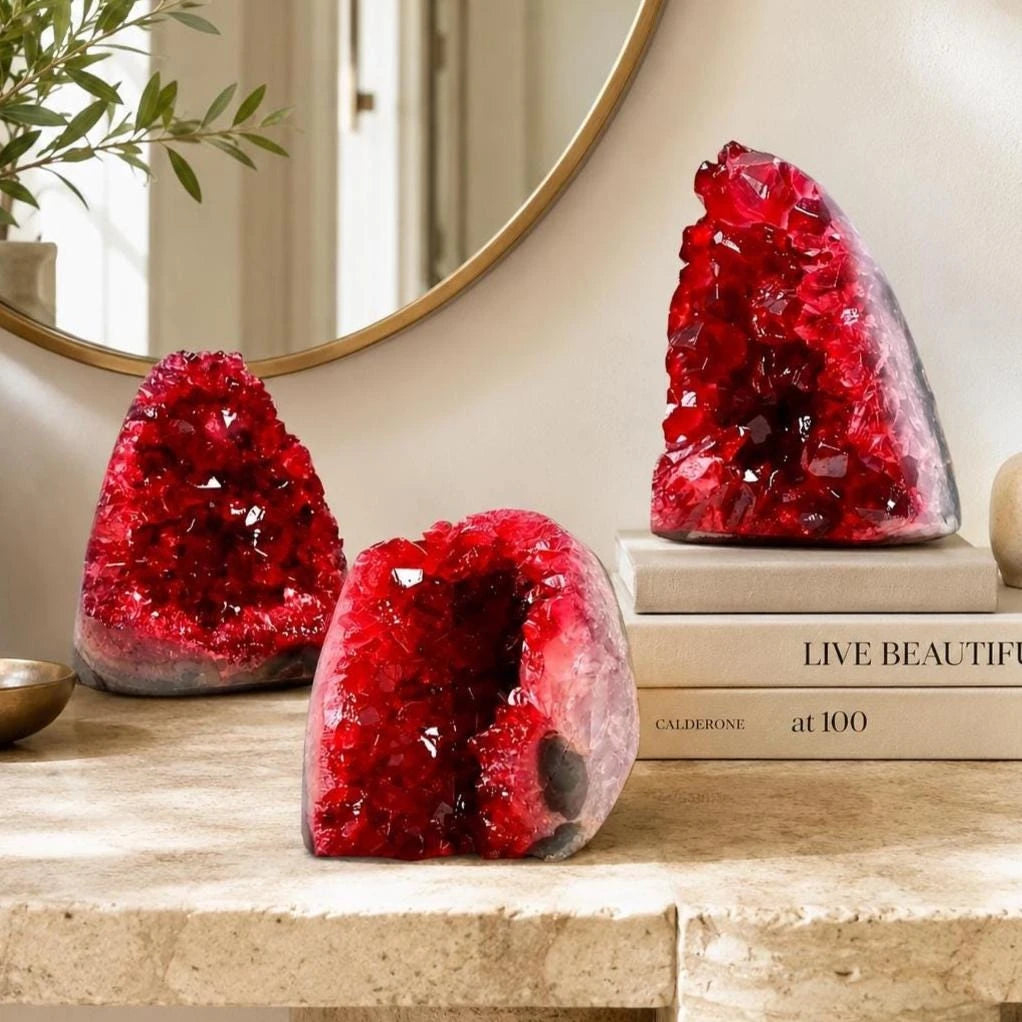 CrystalHola Natural Quartz Crystal Cluster Geode
