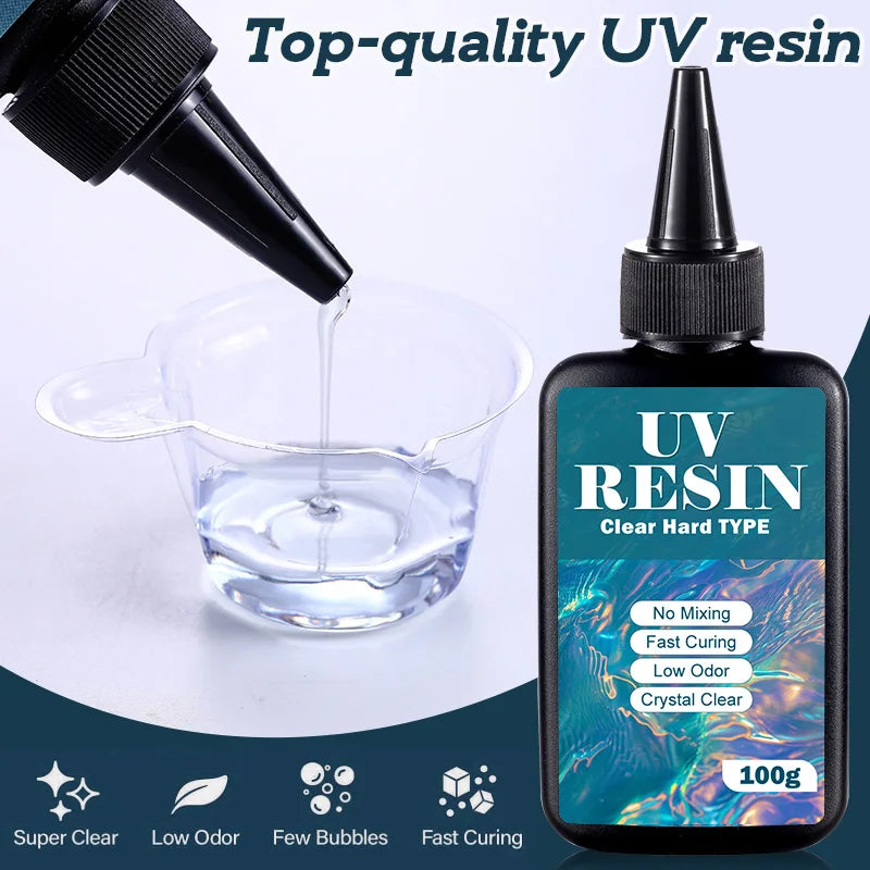 Crystal Clear UV Resin Kit With Light For Jewelry Making