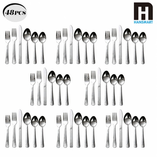 Hansmart 48-Piece Stainless Steel Cutlery Set