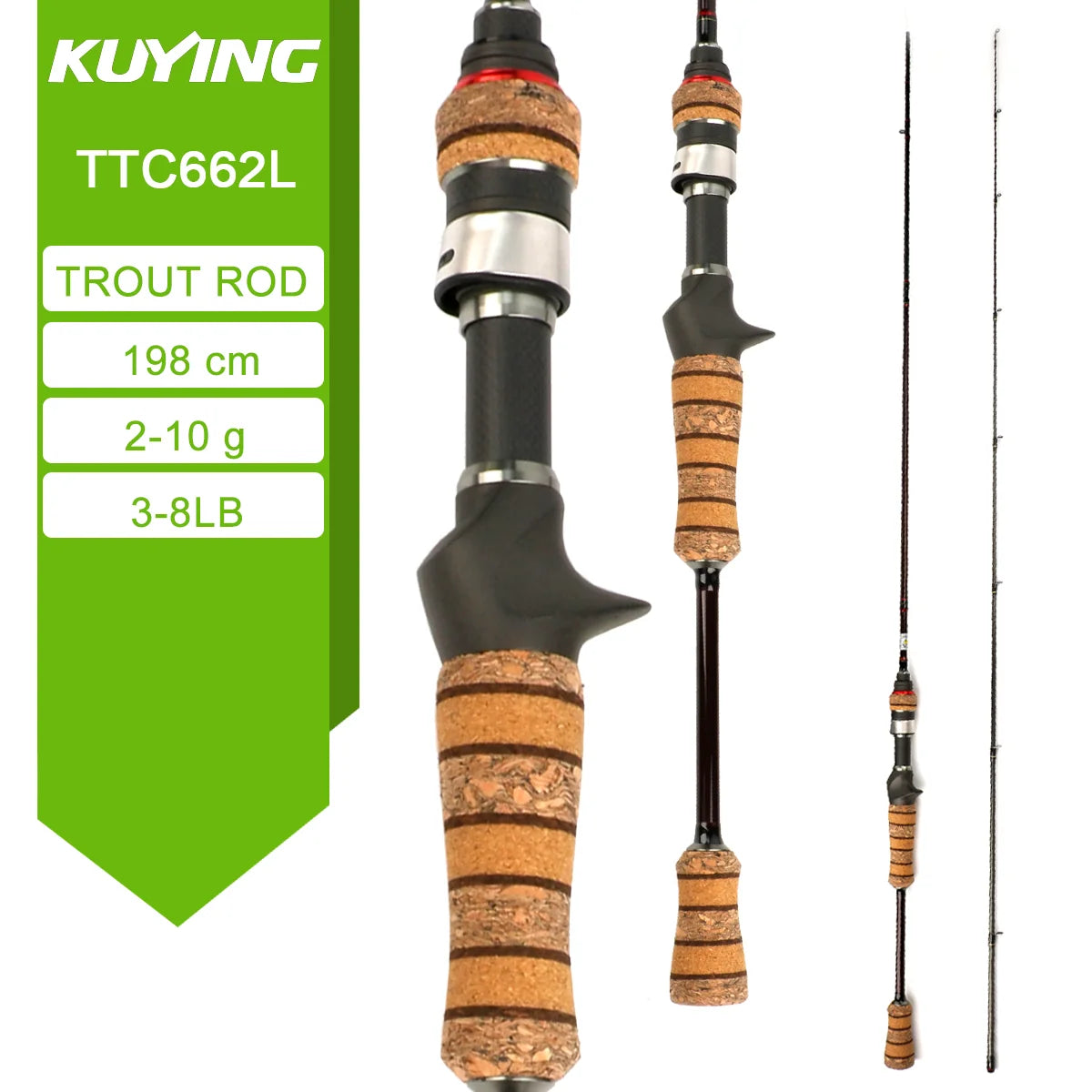 Kuying Teton Spinning Casting Rod 0.8-8g 1-8lb