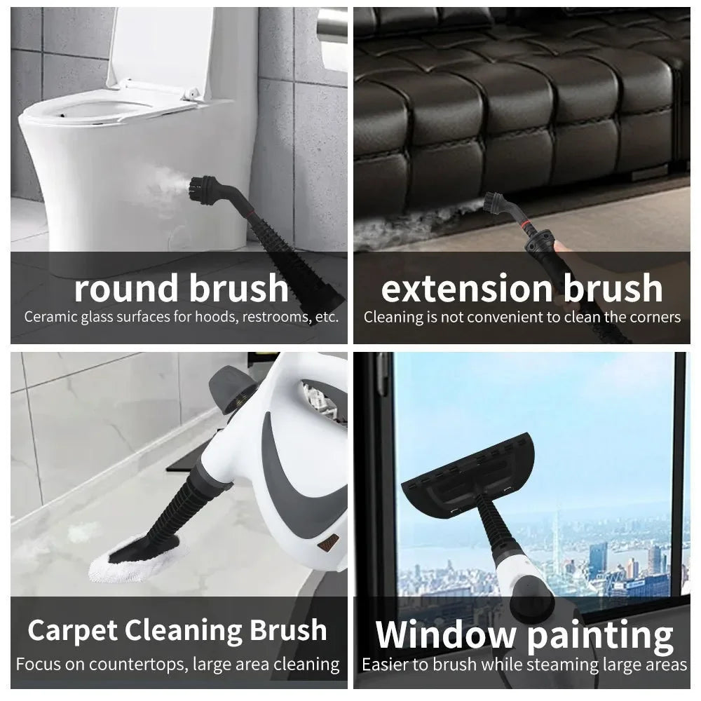 Portable Handheld Steam Cleaner 9 Piece Set