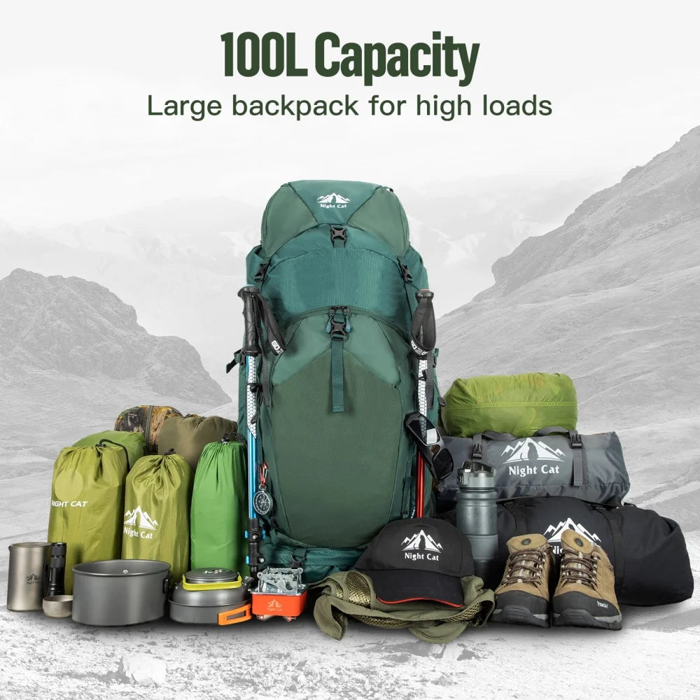 Night Cat Internal-Frame Hiking Backpack Waterproof