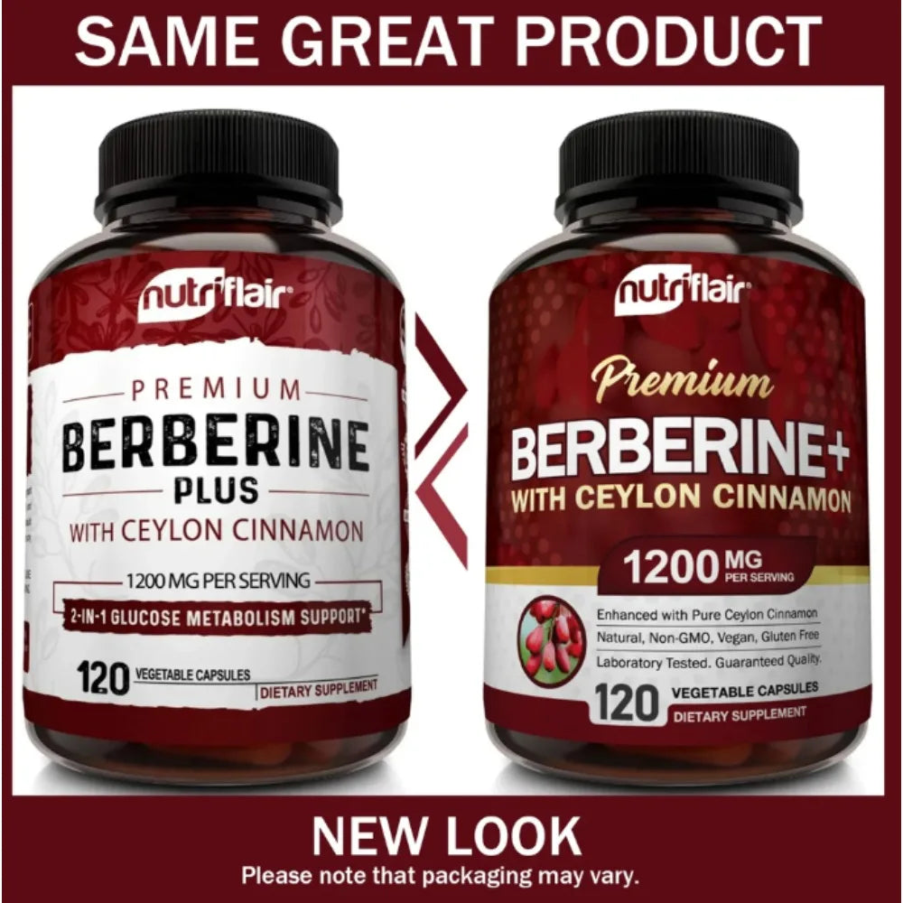 SOOMIIG Berberine HCl Ceylon Cinnamon Blood Sugar Support