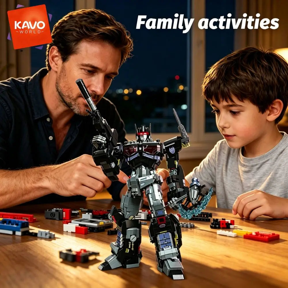 KAVOWORLD Posable Mecha Robot Building Blocks Toy