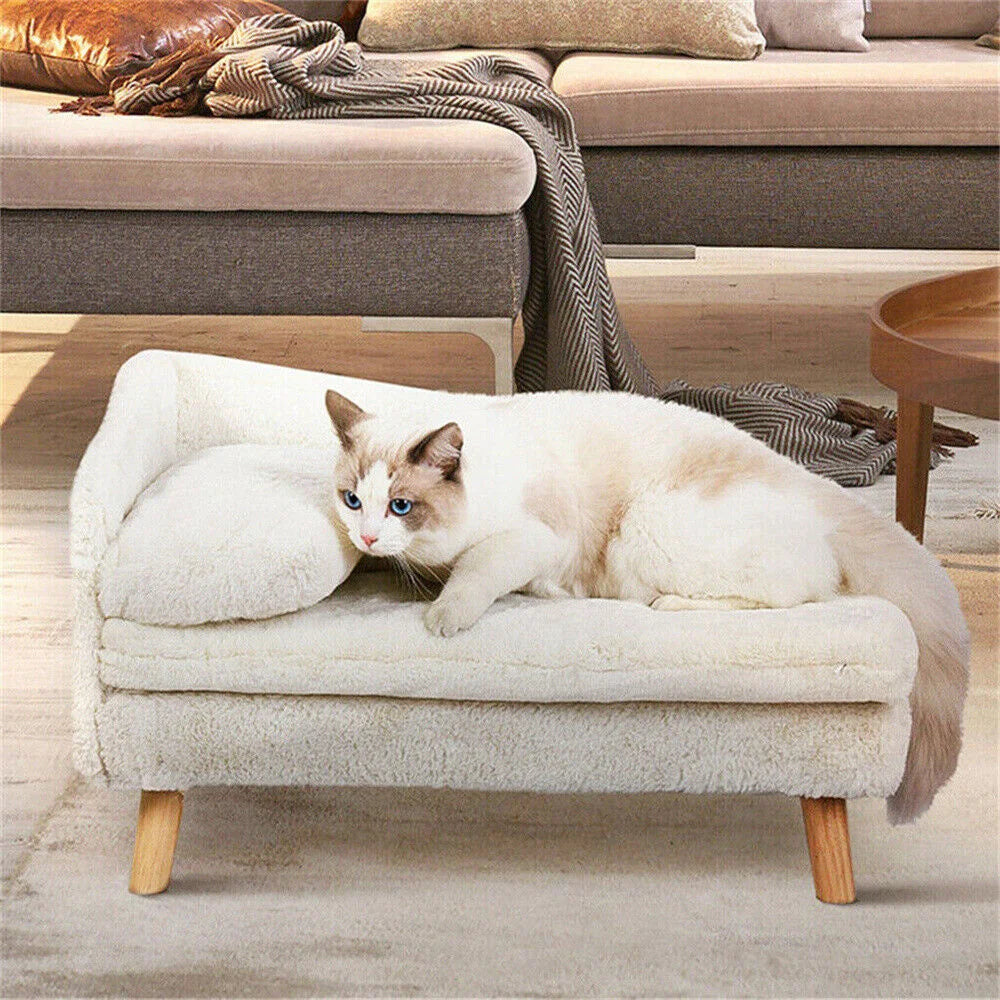 BORWART CN Elevated Dog Sofa Bed With Backrest